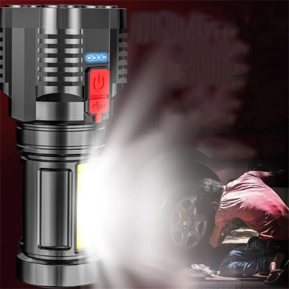 10000 LM LED Flashlight. Ideal for Outdoor Camping.