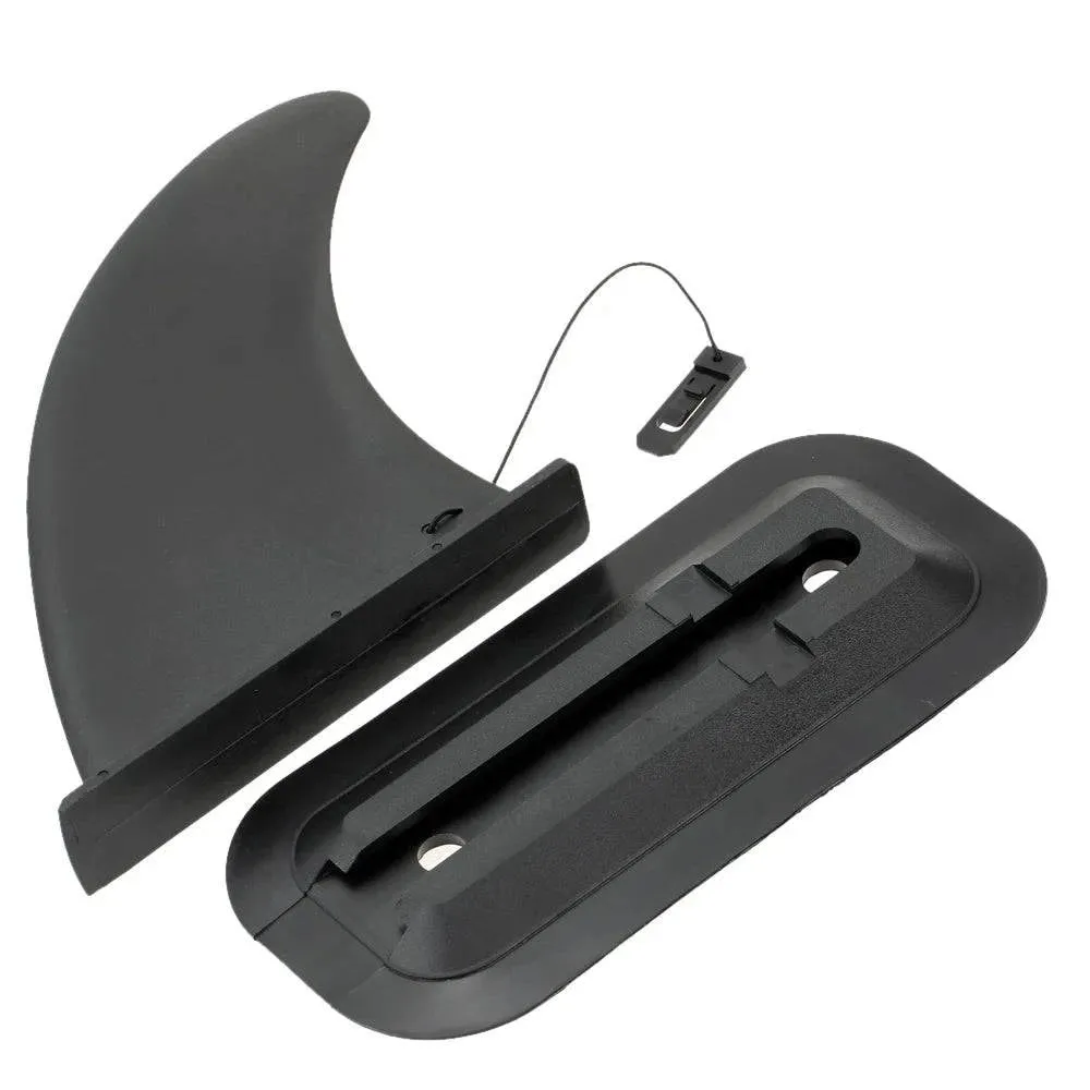 Large-Sized Black Kayak Skeg Tracking Fin - Integral Mounting Points for Rowing Boats, Canoes - Ideal Watershed Board Kayak Accessories