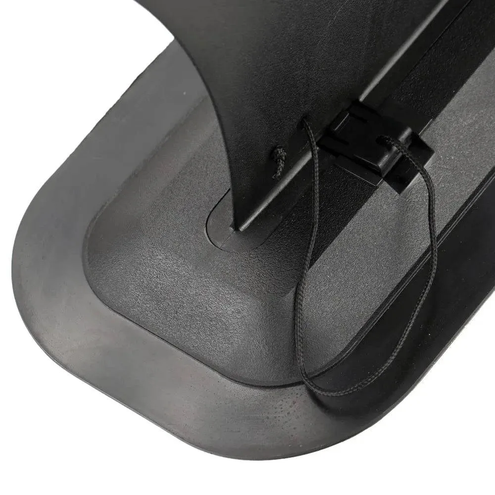 Large-Sized Black Kayak Skeg Tracking Fin - Integral Mounting Points for Rowing Boats, Canoes - Ideal Watershed Board Kayak Accessories