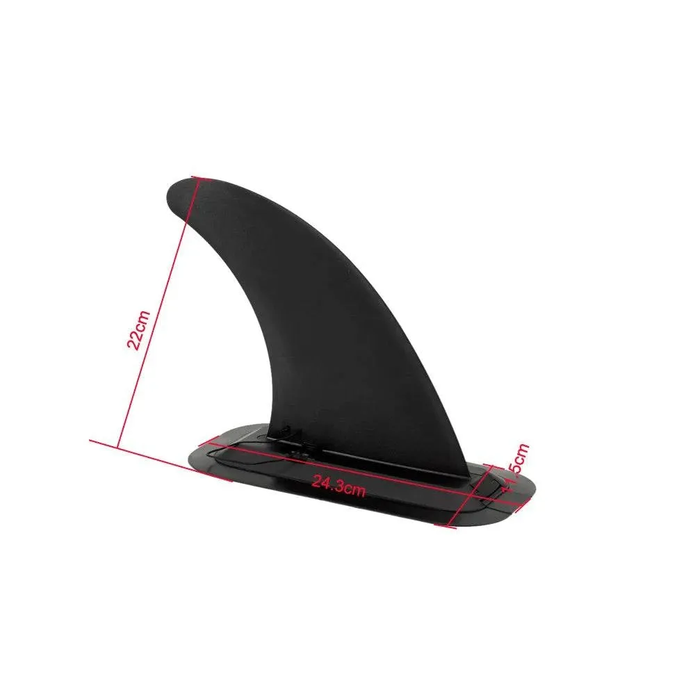 Large-Sized Black Kayak Skeg Tracking Fin - Integral Mounting Points for Rowing Boats, Canoes - Ideal Watershed Board Kayak Accessories