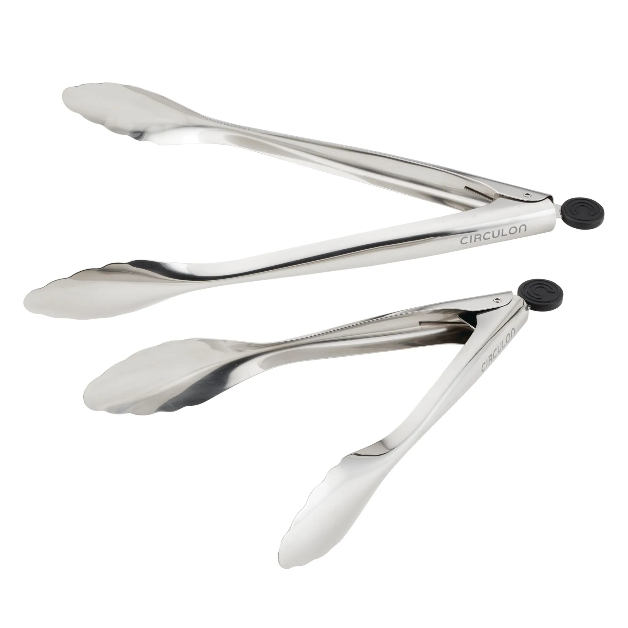 2-Piece Stainless Steel Tongs Set
