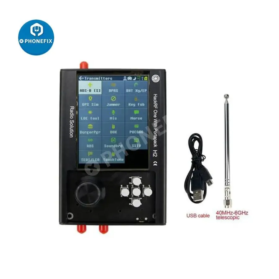 3.2" PortaPack H2 HackRF One Antenna Case Kit SDR Radio 1MHz-6GHz Assembled