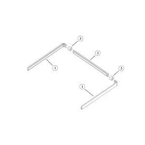 Aluminum Tarp Bow Set: Upper Arm and Cross Tube