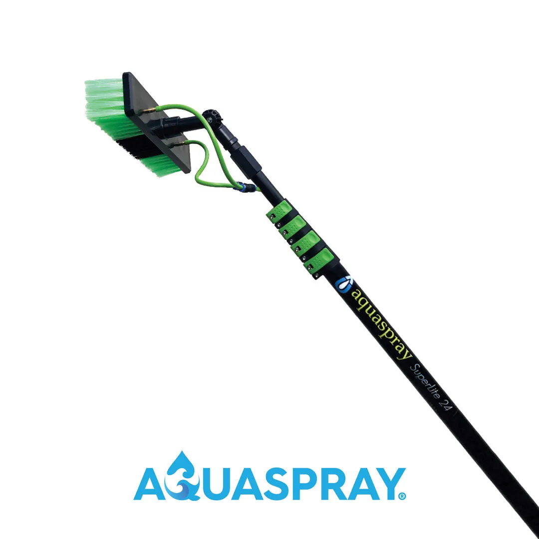 AquaSpray Rolling 5.2 Gallon Water Tank with DI Resin Tank and Waterfed Pole for Window and Solar Panel Cleaning