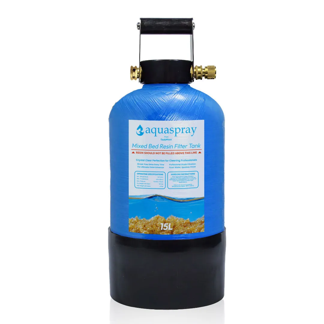 AquaSpray Rolling 5.2 Gallon Water Tank with DI Resin Tank and Waterfed Pole for Window and Solar Panel Cleaning
