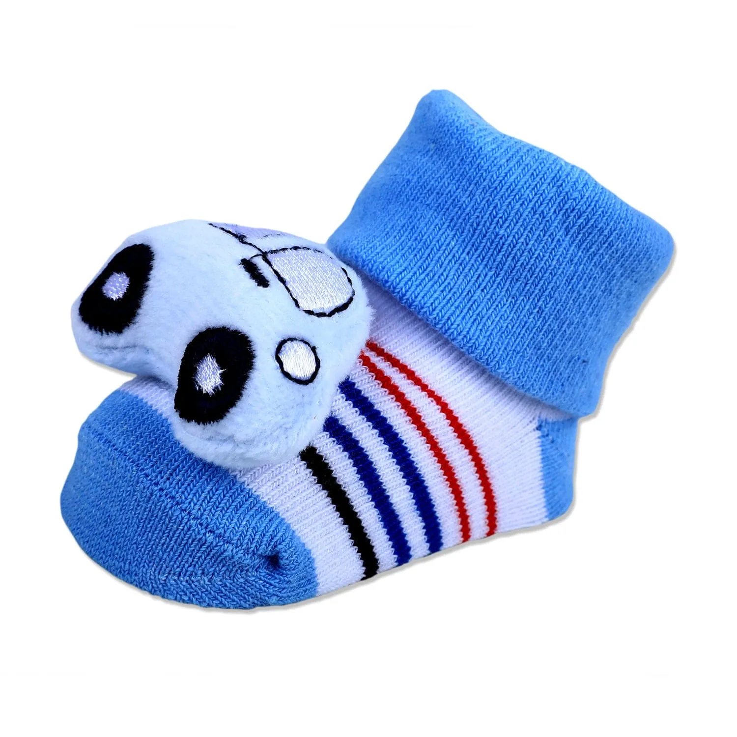 Baby Moo Car Cotton Anti-Skid 3D Socks - Blue
