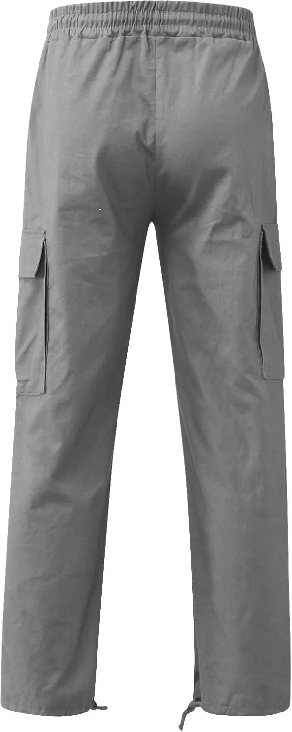 Big and Tall Sweatpants for Men Jogger Pants Pockets Men's Pants Mens Active Athletic Sweatpants Fleece Open Bottom