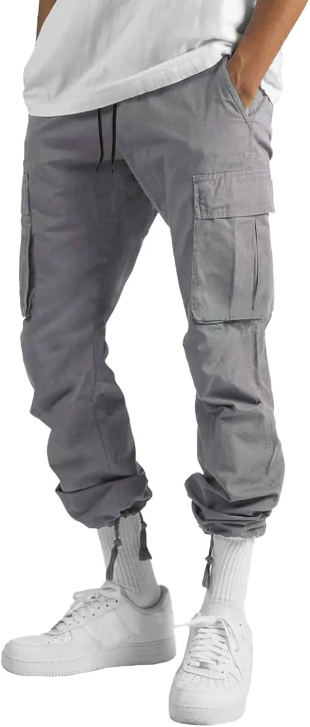 Big and Tall Sweatpants for Men Jogger Pants Pockets Men's Pants Mens Active Athletic Sweatpants Fleece Open Bottom