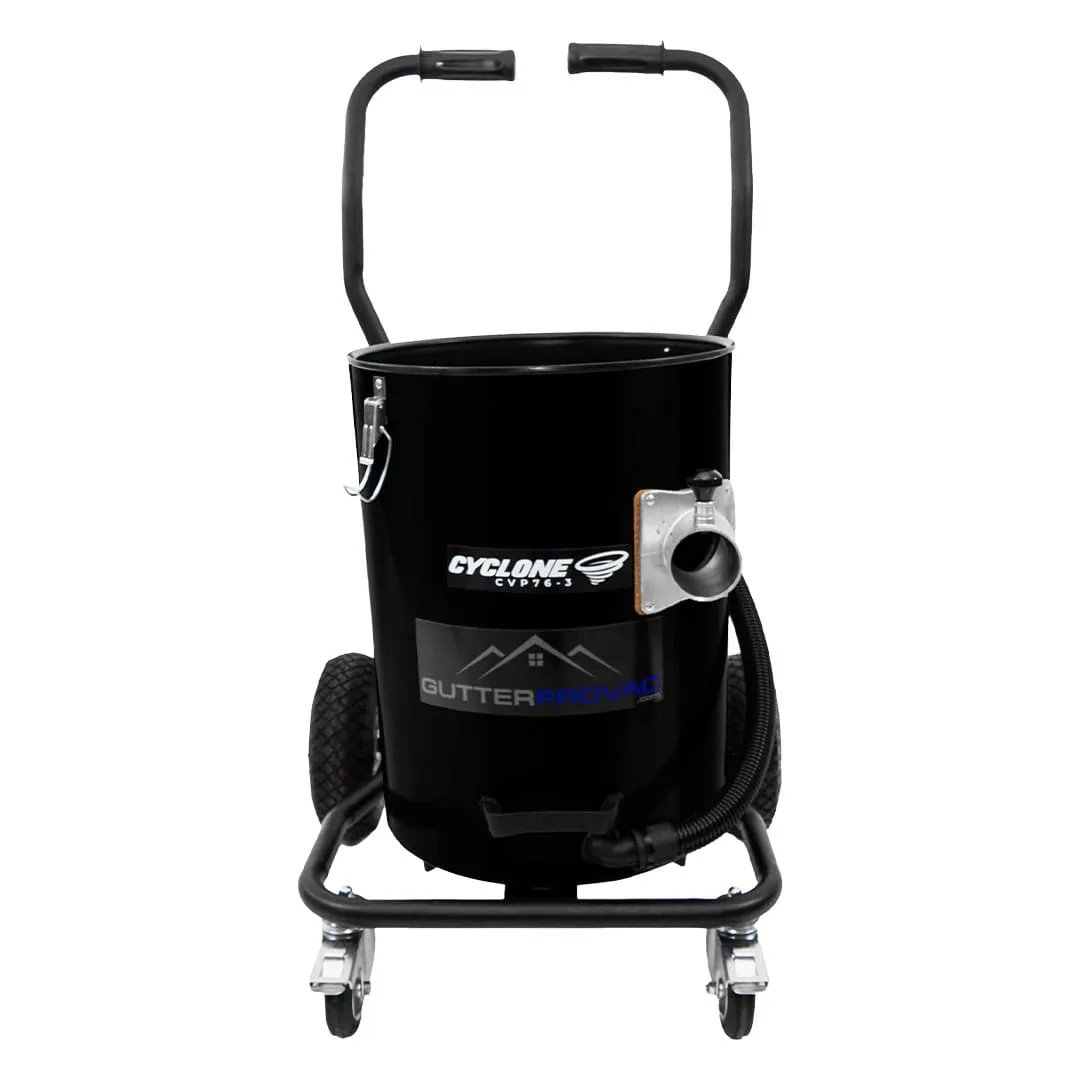 Cyclone II 3600W Polypropylene 20 Gallon Gutter Vacuum with 20 Foot Carbon Fiber Clamping  Poles and Bag
