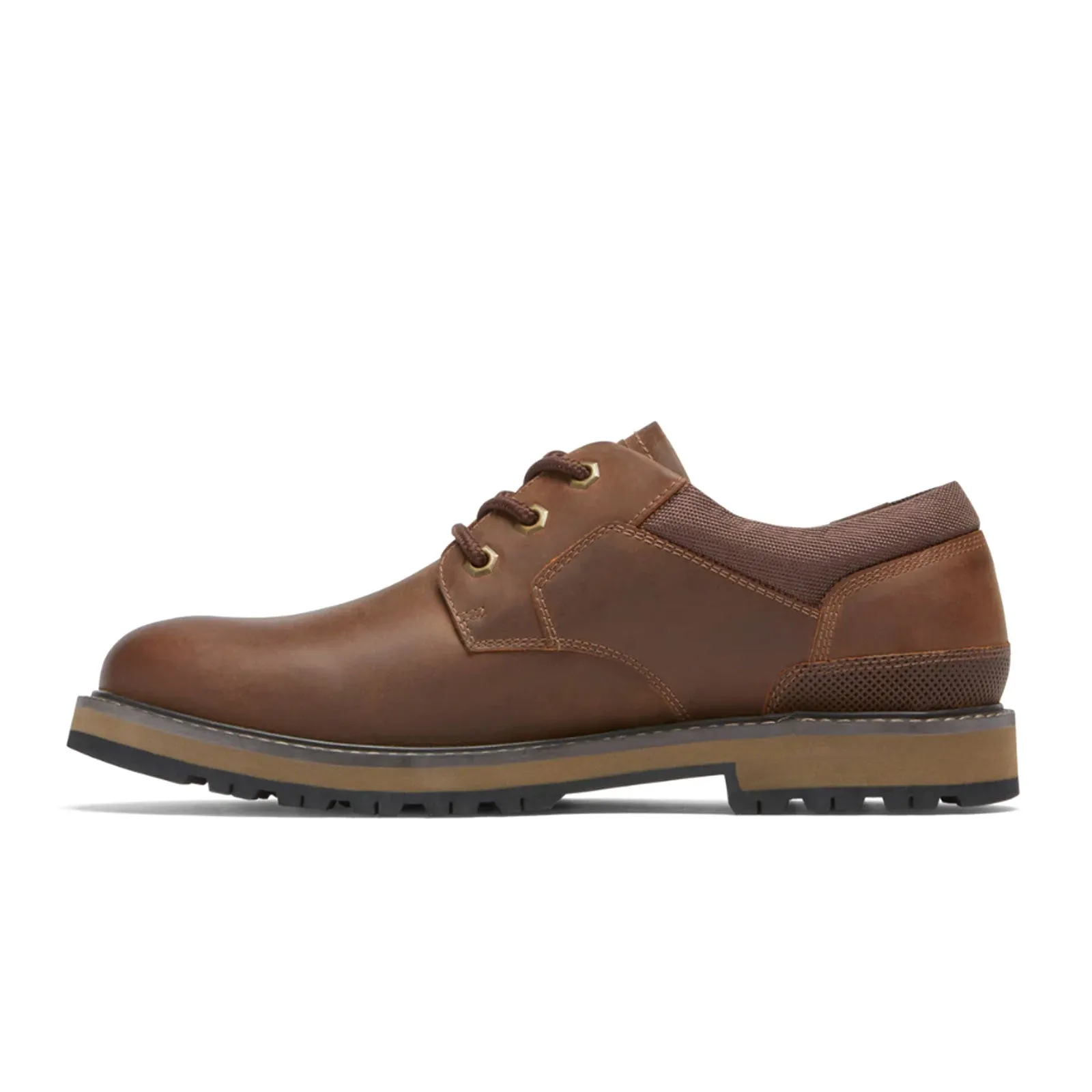 Dunham Byrne Plain Toe Oxford (Men) - Brown Leather