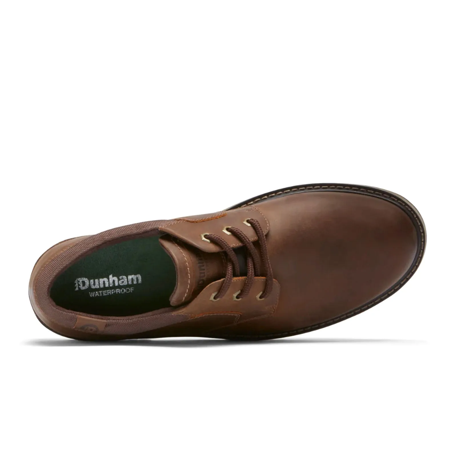 Dunham Byrne Plain Toe Oxford (Men) - Brown Leather