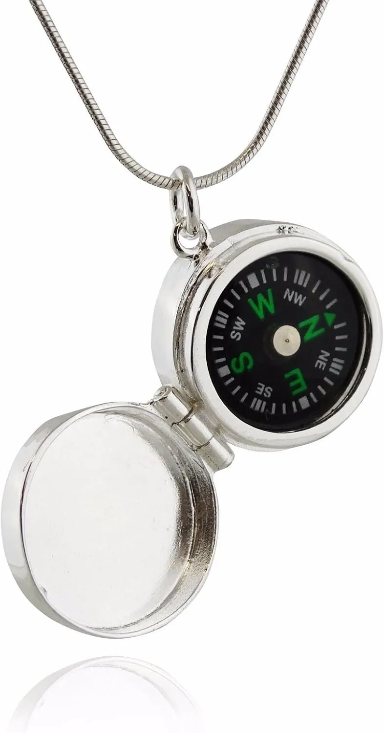 FashionJunkie4Life Sterling Silver Locket Necklaces for Women, 18" Cable Chain