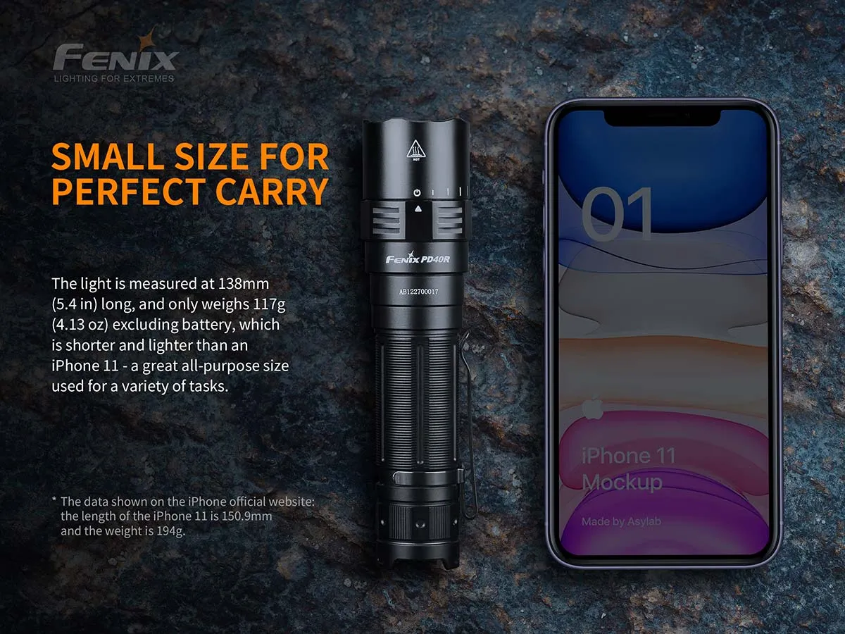 Fenix PD40R V2.0 Rechargeable Flashlight 3000 Lumens