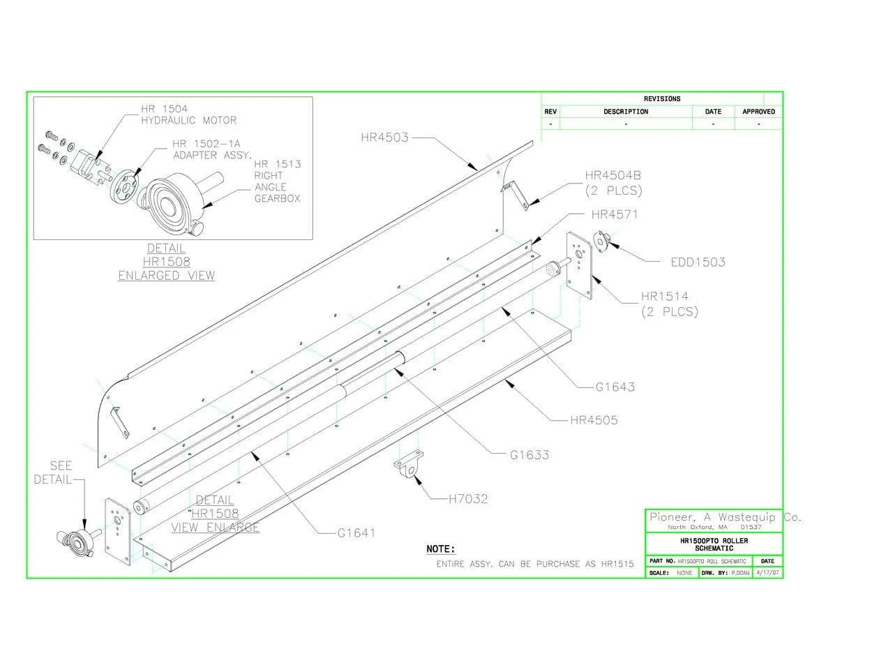 HR1500PTO Econocover Steel Tarping System