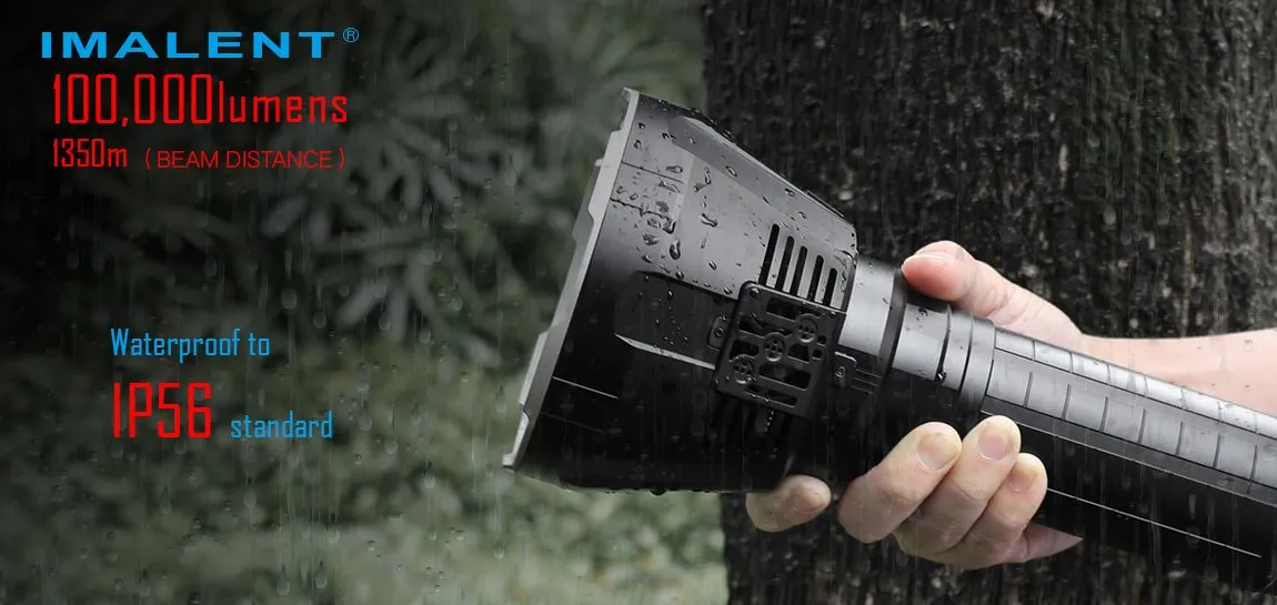 Imalent MS18 Rechargeable Flashlight 100,000 Lumens LED Light w/ Strap & Charger