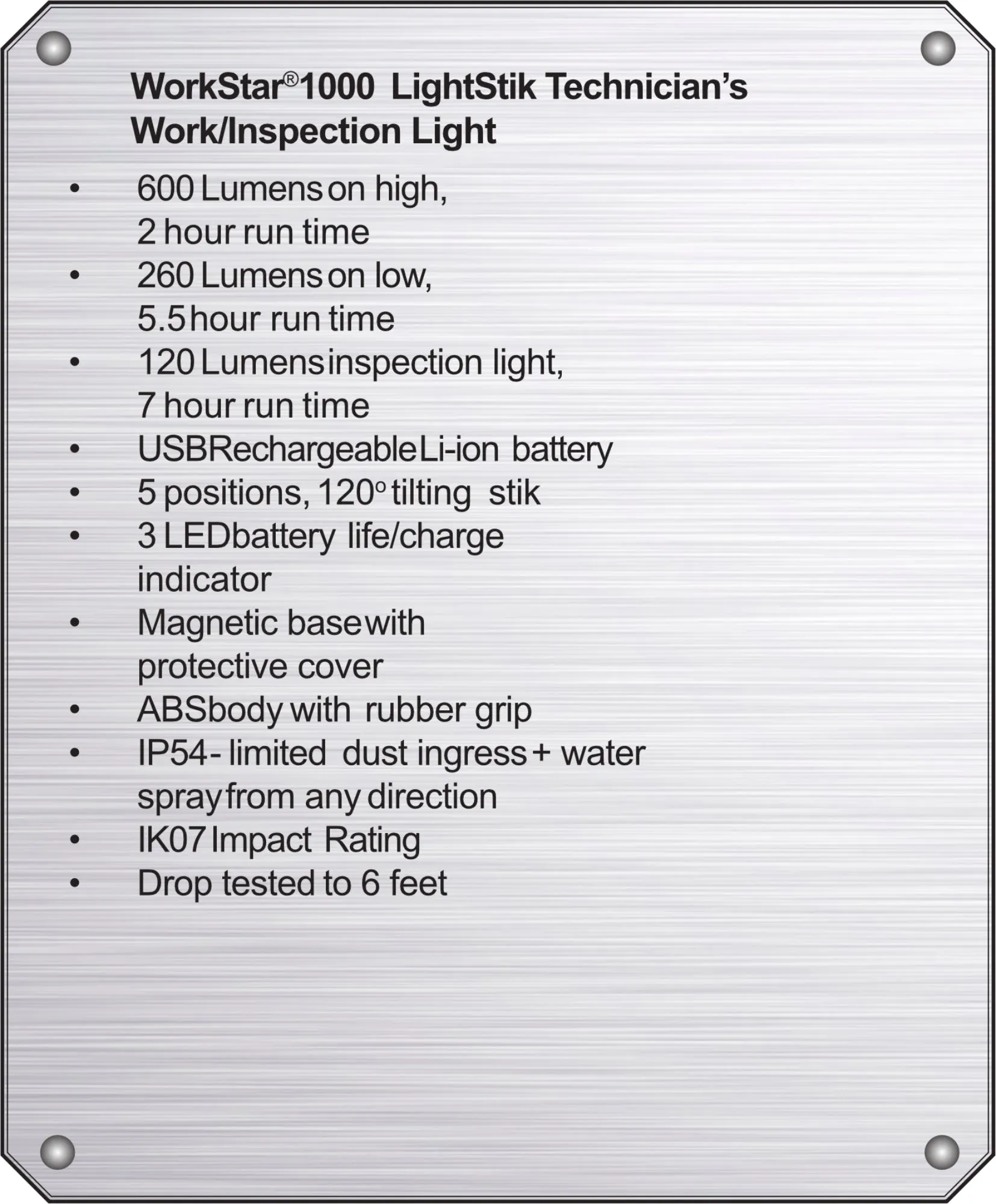 Maxxeon MXN01000 LED Rechargeable Work Light