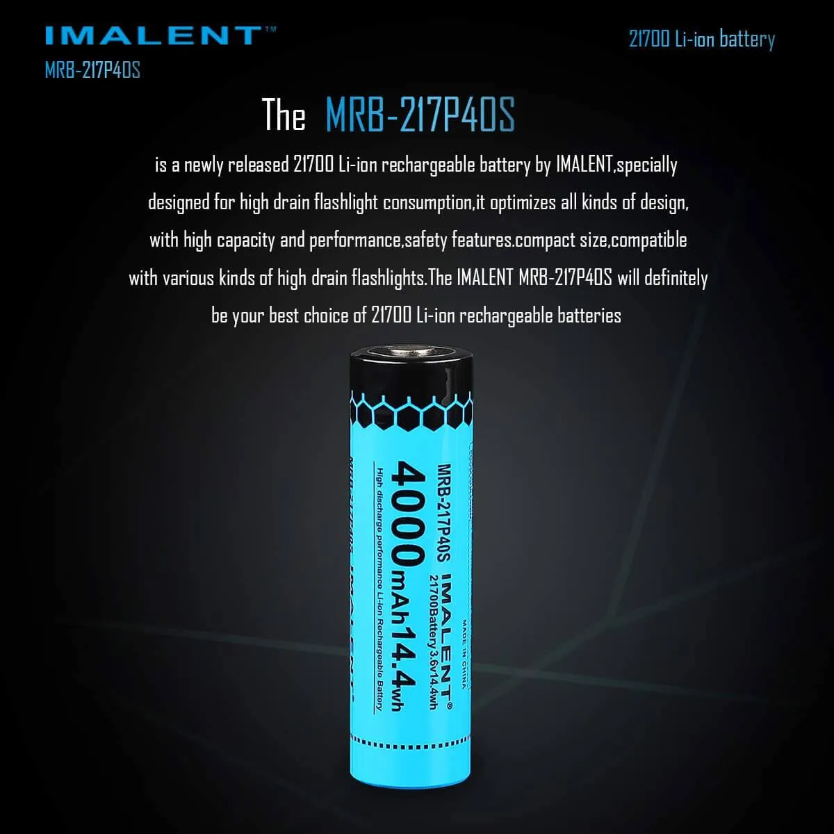 MS06 flashlight 21700 Battery