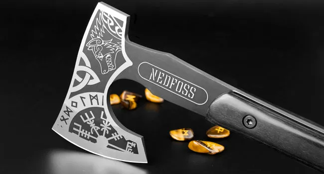 Nedfoss Berserker Tomahawk, Full Viking Axe  Nordic Valhalla Vikings Bearded Axe