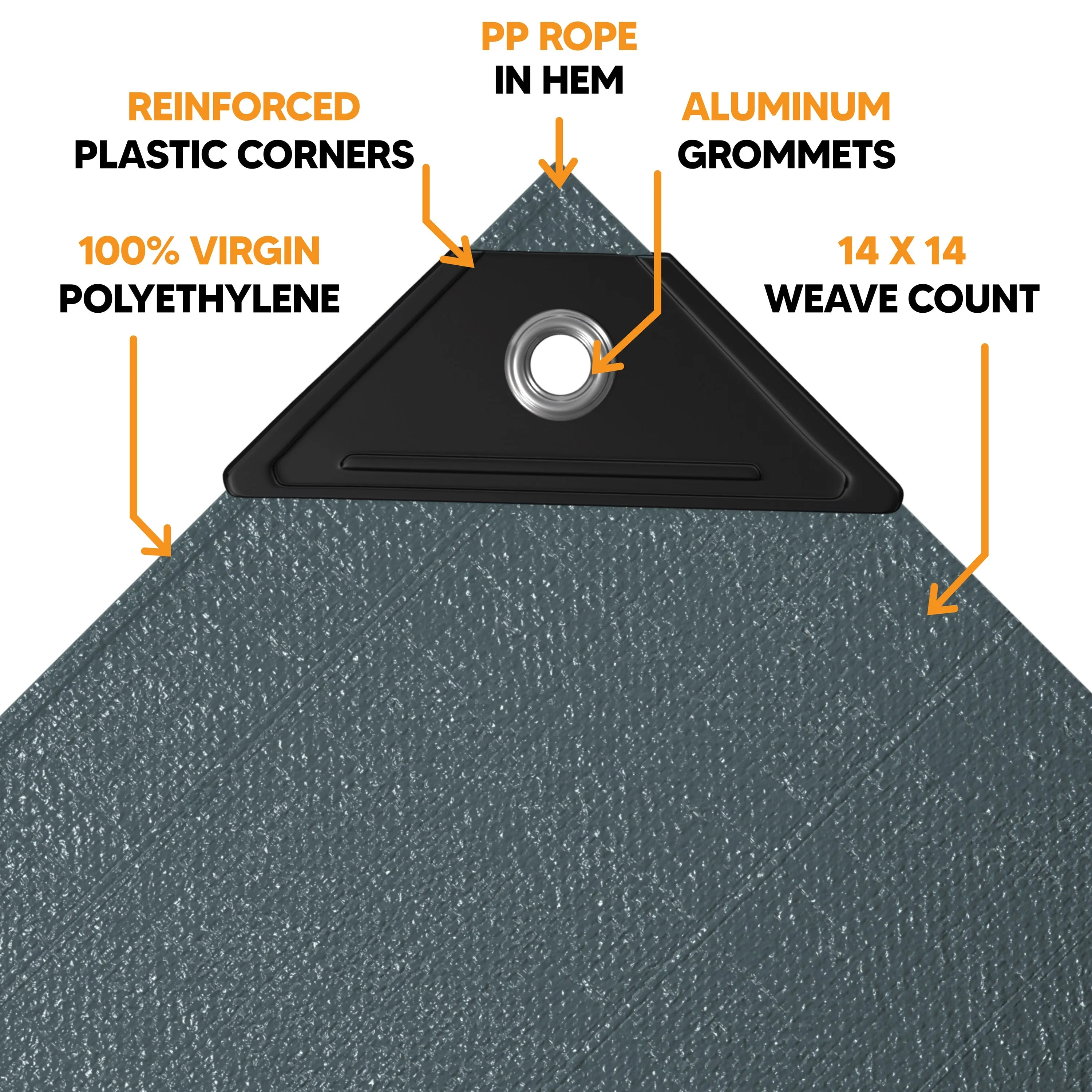Silver Poly Tarp 18' x 24'
