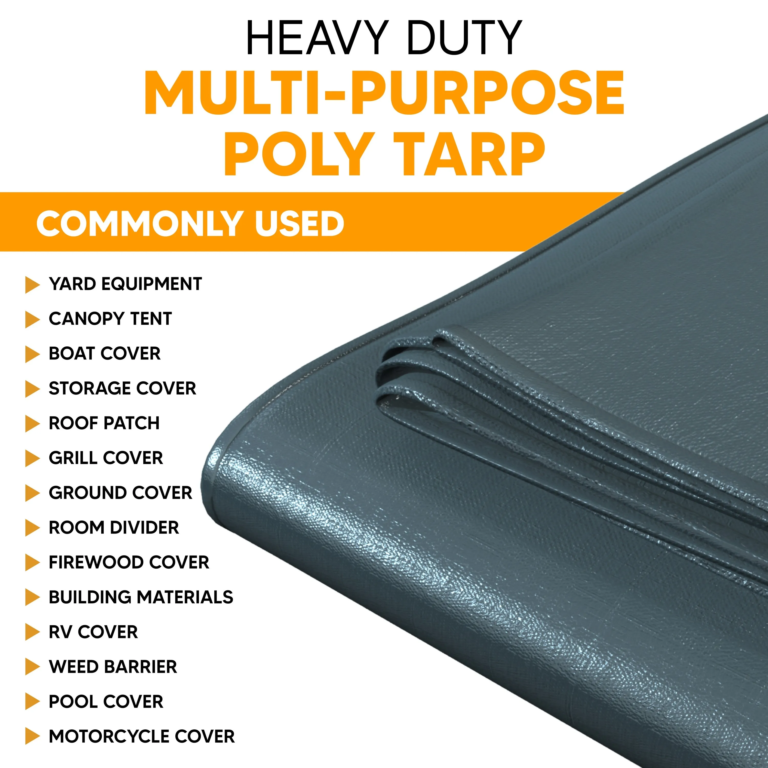 Silver Poly Tarp 18' x 24'