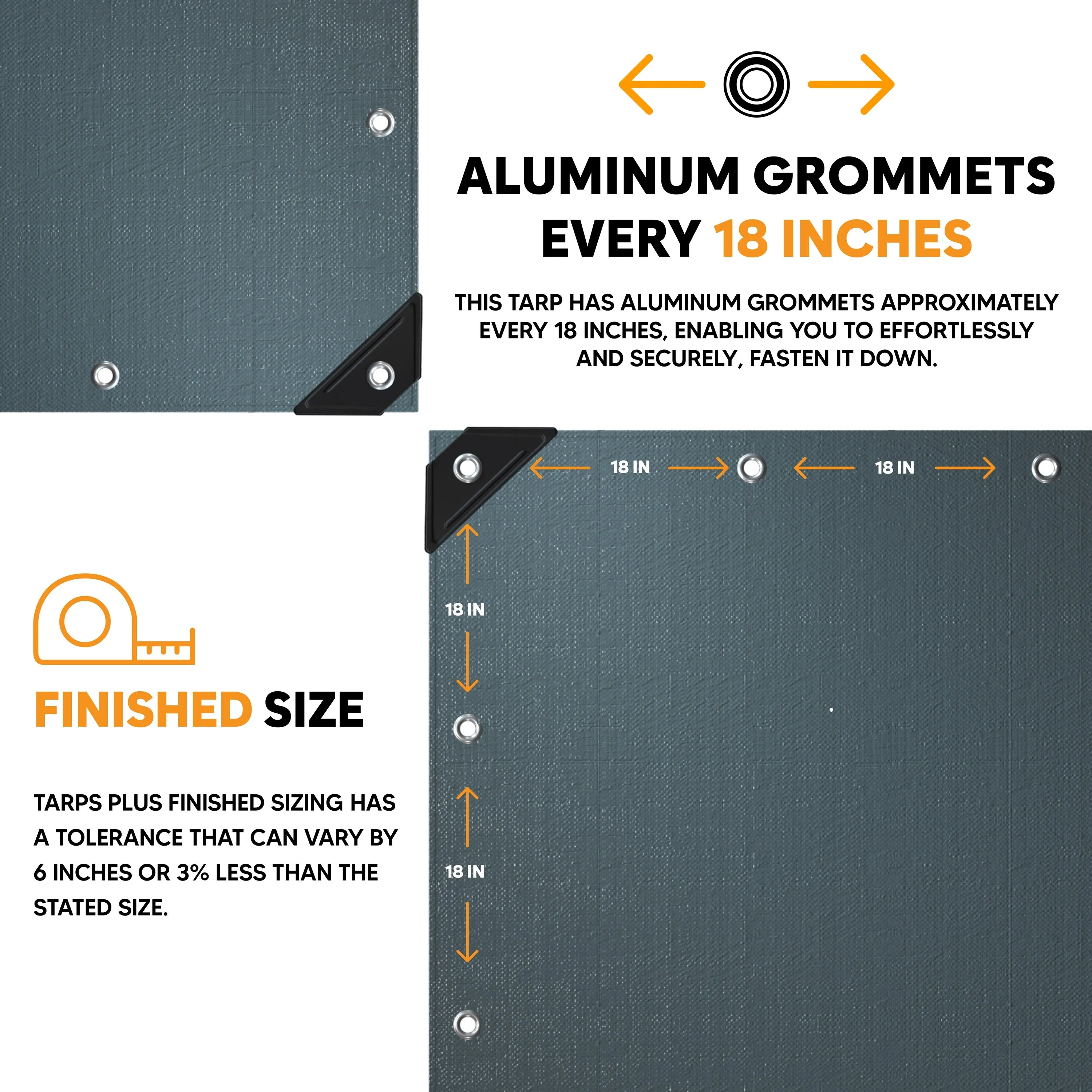Silver Poly Tarp 18' x 24'