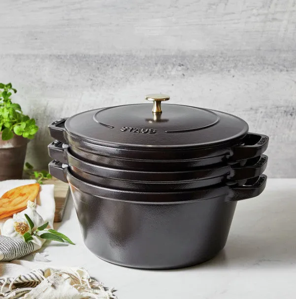 Stackable 4 pc Set Black