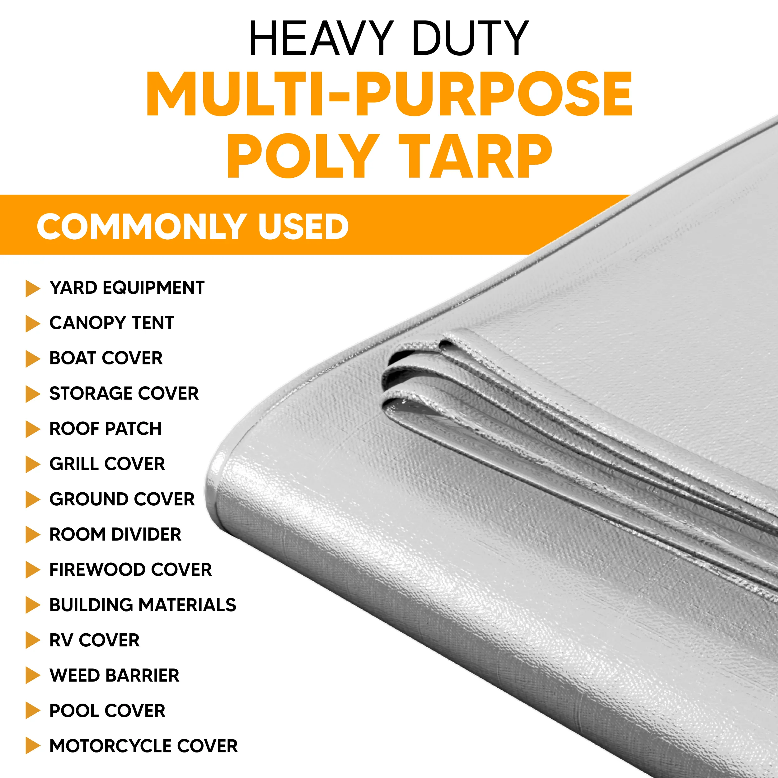 White Poly Tarp 6' x 30'