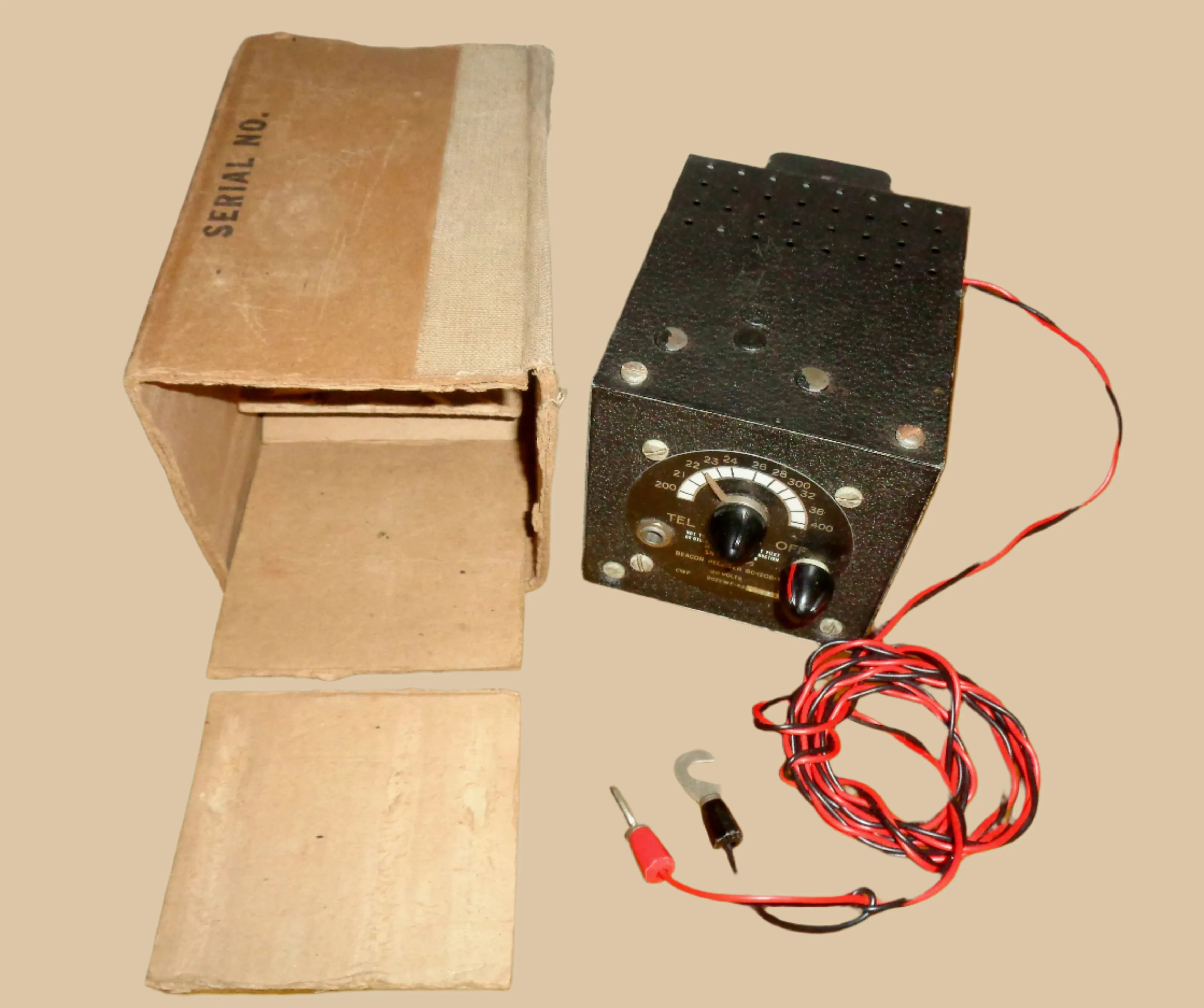 WW2 U.S Signal Corps One Radio Range / Beacon Receiver BC1206B New Old Stock